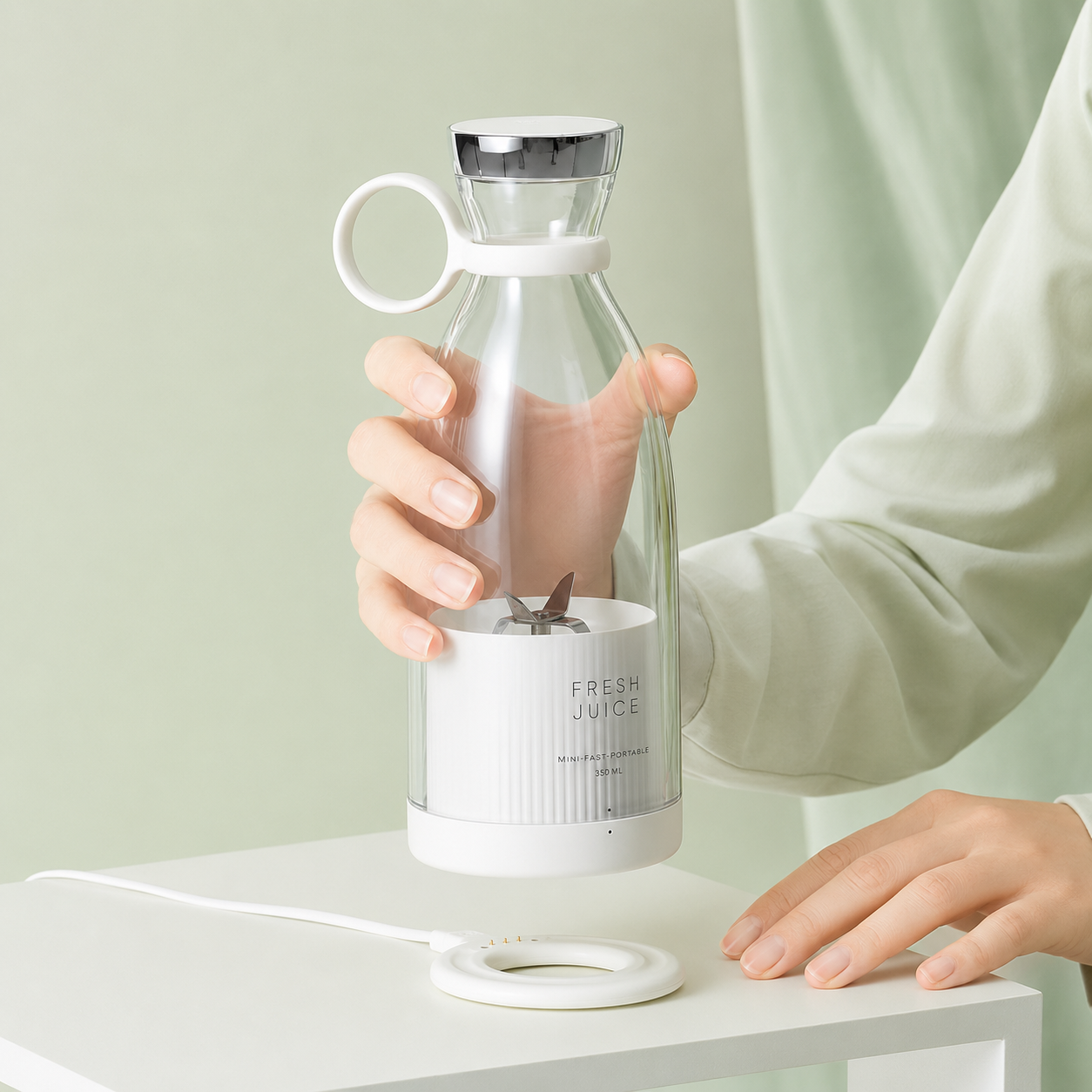 Gourde Mixeur Portable – Jus & Smoothies en 30 Secondes