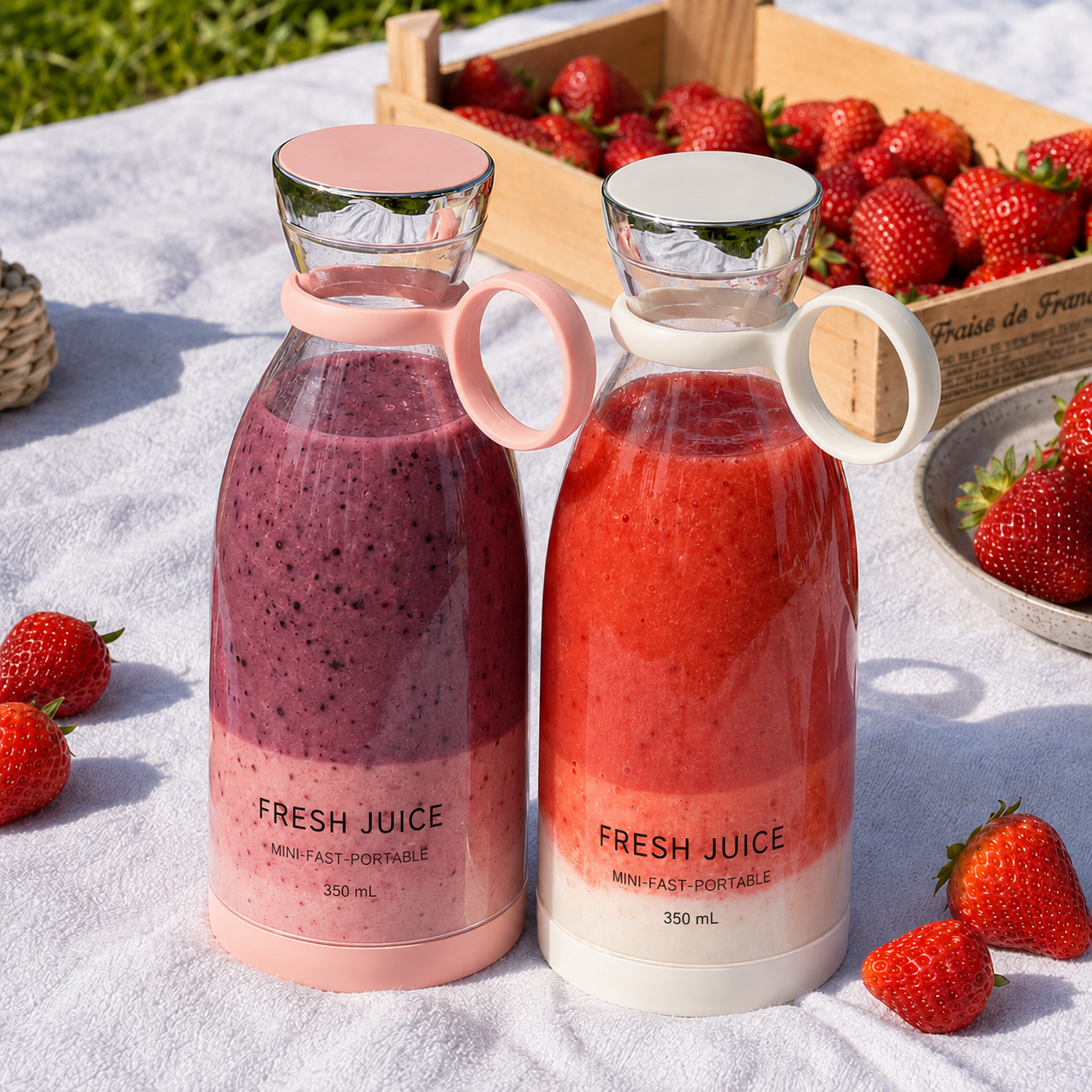 Gourde Mixeur Portable – Jus & Smoothies en 30 Secondes