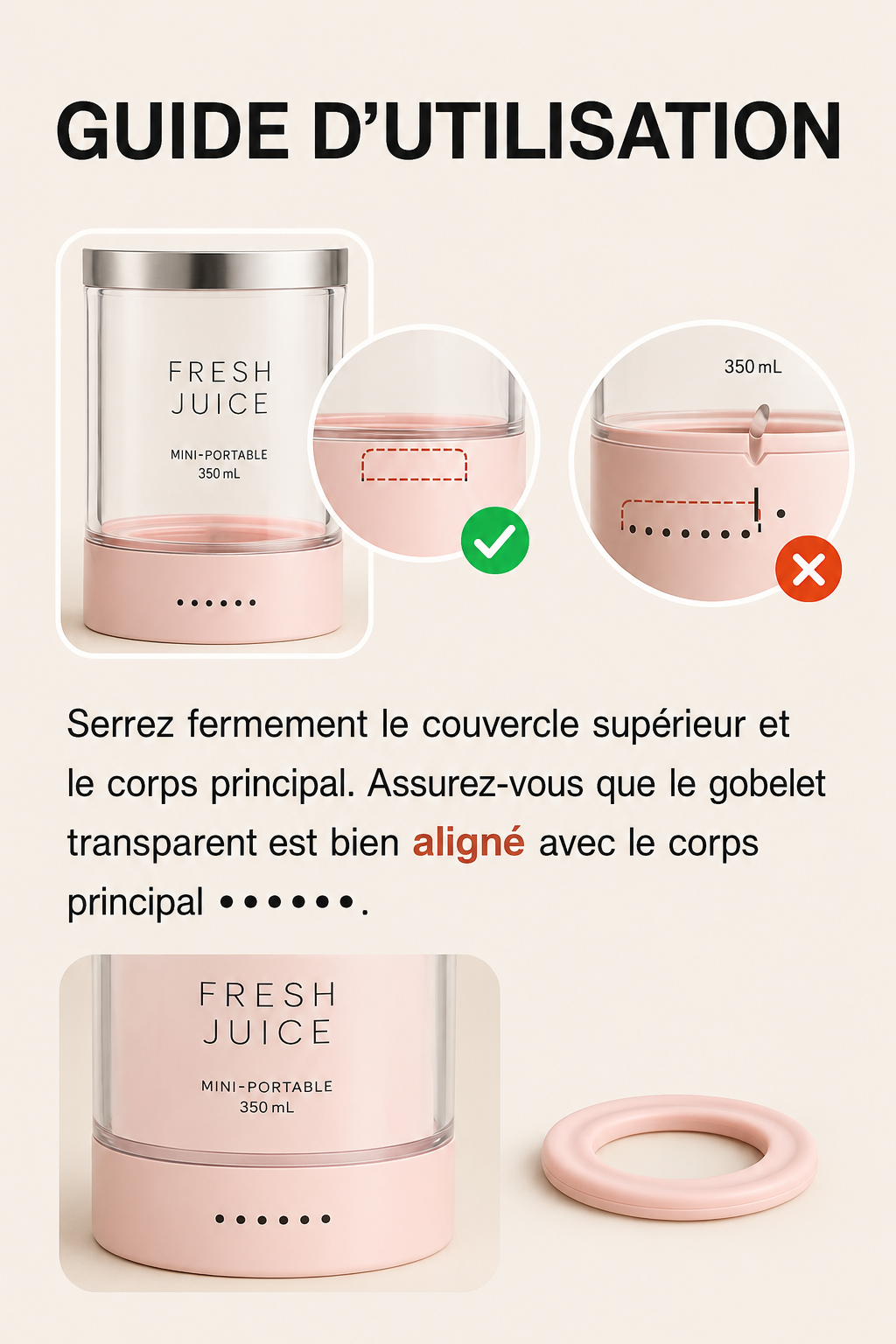 Gourde Mixeur Portable – Jus & Smoothies en 30 Secondes