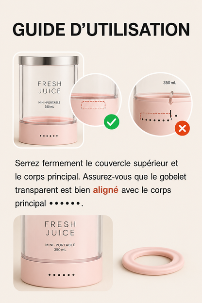 Gourde Mixeur Portable – Jus & Smoothies en 30 Secondes